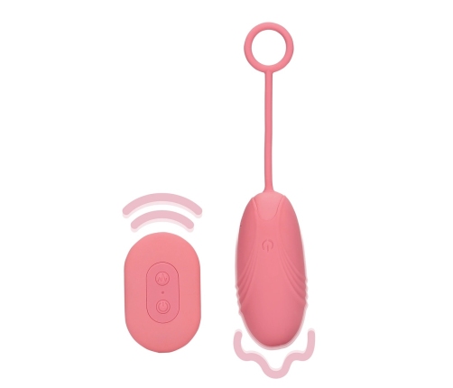 Ultra Soft Silicone Egg Vibrator with Remote Control - Pink Arabesque