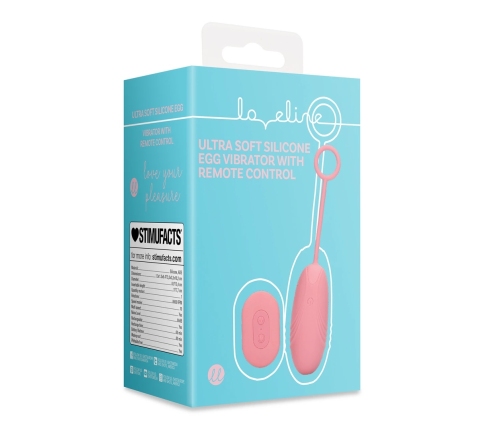 Ultra Soft Silicone Egg Vibrator with Remote Control - Pink Arabesque