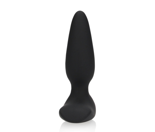 Smooth Vibrating Anal Plug with Remote Control - Licorice Black