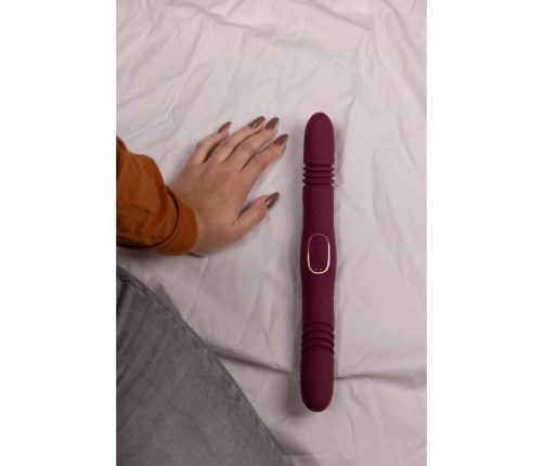 Double-Sided Thrusting Vibrator - Merlot Grape