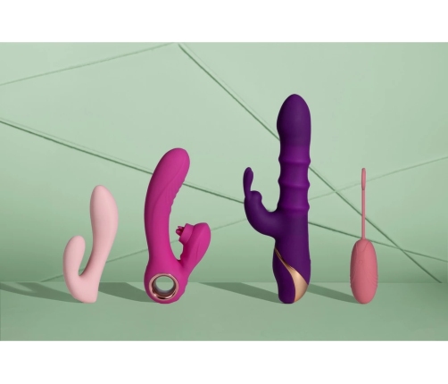 3 Up-and-Down Moving Rings Vibrator - Orchidee Purple