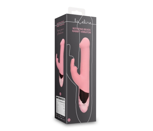 Rotating Beads Rabbit Vibrator - Pink Arabesque