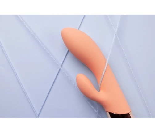 Ultra Soft Silicone Rabbit Vibrator - Ceramic Peach