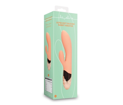 Ultra Soft Silicone Rabbit Vibrator - Ceramic Peach