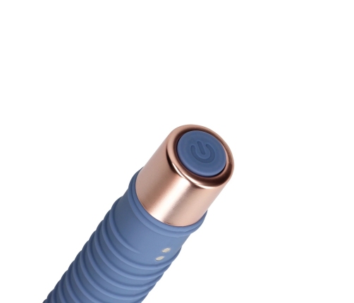 Ribbed Mini Vibrator - Blue Horizon