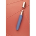 Travel Vibrator with Lube Compartment and Pump - Blue Horizon