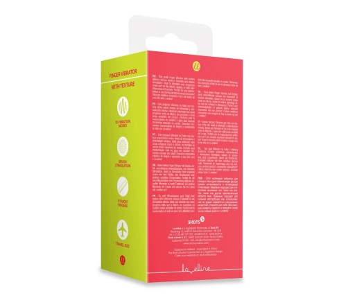 Loveline Sunrise Red Textured Finger Stimulation Device - Compact Silicone Model