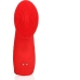 Loveline Sunrise Red Textured Finger Stimulation Device - Compact Silicone Model
