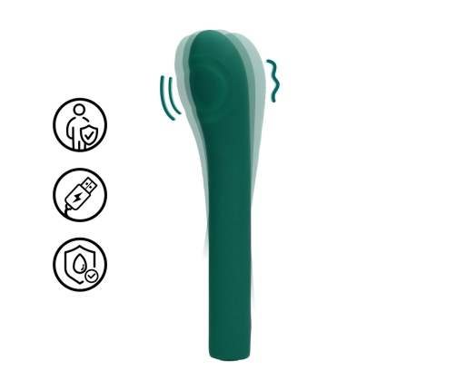Loveline Pulse Wave Intimate Massager Green Crystal - Targeted G-Spot Model