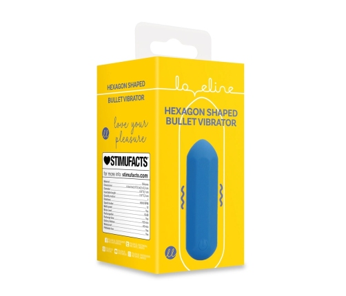 Loveline Hexagon Jetset Blue Pocket-Sized Intimate Bullet Massager
