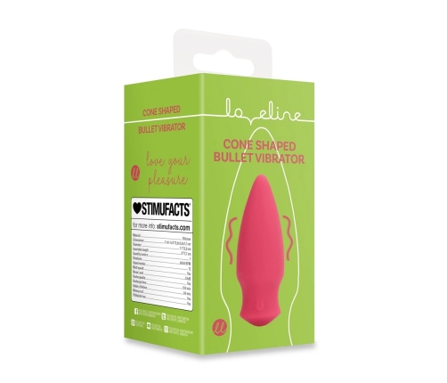 Loveline Cone Shaped Compact Vibrating Device Blushing Red