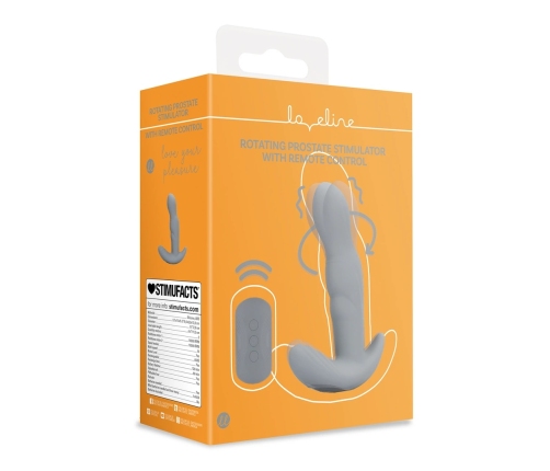 Loveline Gotham Grey Rotating Prostate Massager with Remote Control