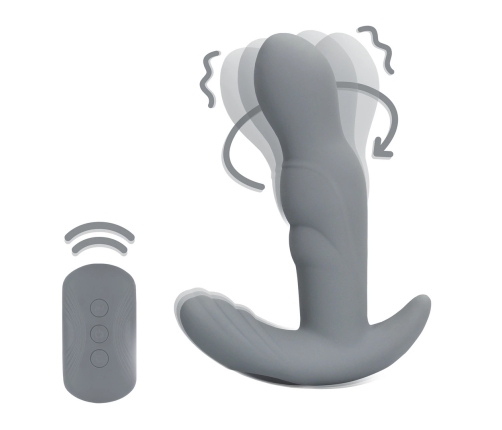 Loveline Gotham Grey Rotating Prostate Massager with Remote Control