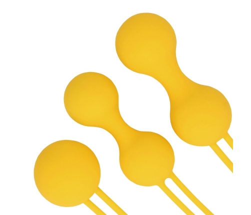 Loveline Kegel Ball Exercise Set Lemonade Yellow - 3 Sizes, Silicone