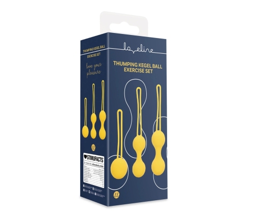 Loveline Kegel Ball Exercise Set Lemonade Yellow - 3 Sizes, Silicone