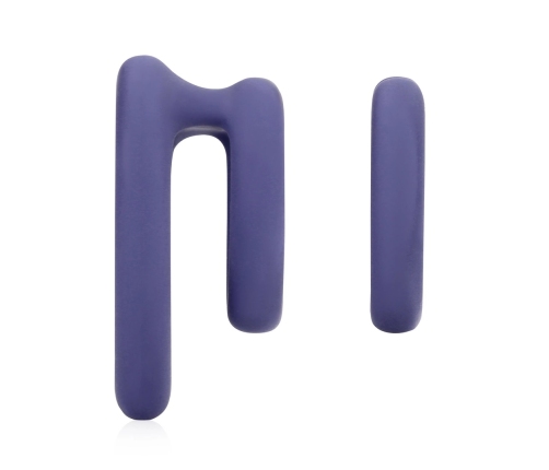 Loveline Heart Dual Intimate Ring Set Violet Storm Silicone 2 pcs