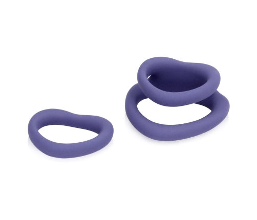 Loveline Heart Dual Intimate Ring Set Violet Storm Silicone 2 pcs