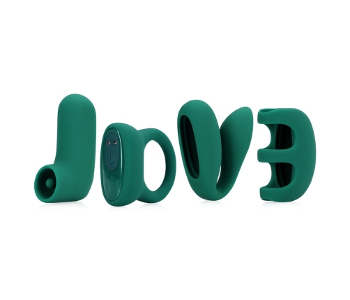Loving Joy (S)explore Set Green Crystal - Multi-Function Intimate Kit