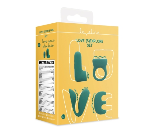 Loving Joy (S)explore Set Green Crystal - Multi-Function Intimate Kit