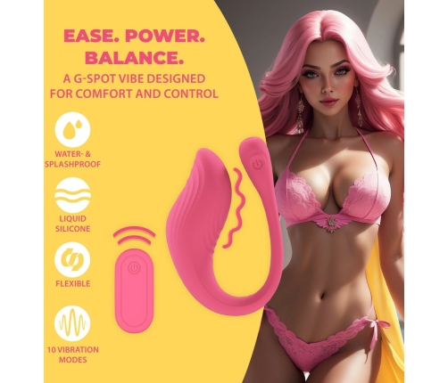 Loveline G-Spot Intimate Massager Pink with Remote, 10 Modes