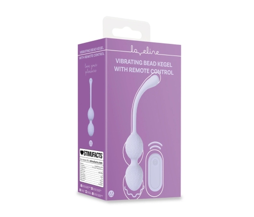 Loveline Vibrating Duo Bead Kegel Trainer Lavender with Remote Control