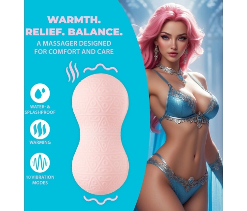 Loveline F1 Dual-Orb Vibrating & Heating Massager Pink Ergonomic Design