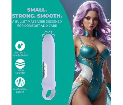 Loveline Vibrating Loop Grip Lavender - 10-Function Compact Massager