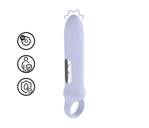 Loveline Vibrating Loop Grip Lavender - 10-Function Compact Massager
