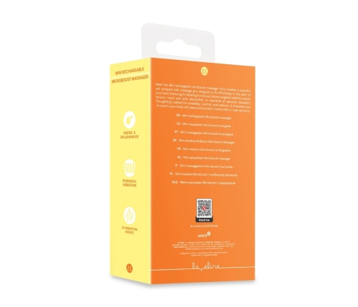 Loveline Mini Microboost Rechargeable Massager Orange - Compact Wellness Device