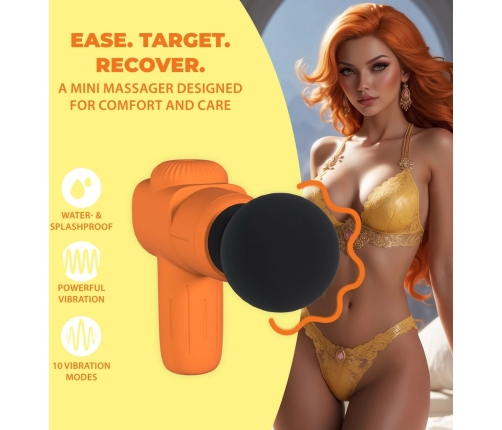 Loveline Mini Microboost Rechargeable Massager Orange - Compact Wellness Device