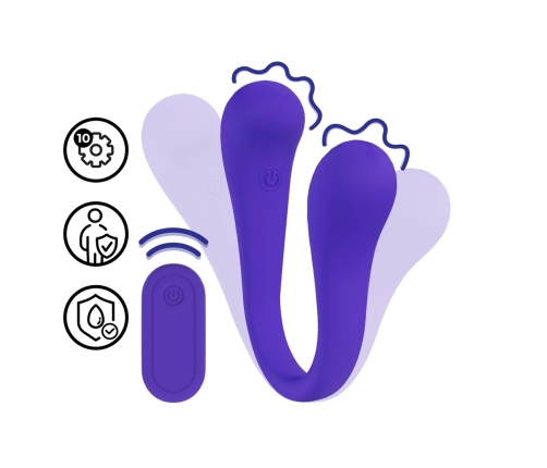 Loveline Dual-ended Flexible Intimate Device with Remote, Purple