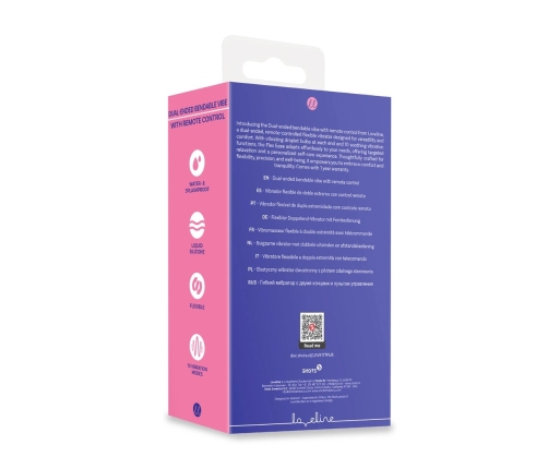Loveline Dual-ended Flexible Intimate Device with Remote, Purple
