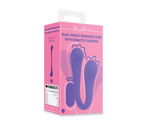 Loveline Dual-ended Flexible Intimate Device with Remote, Purple
