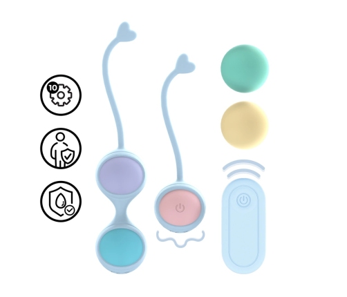 Loveline Kegel Exercise Kit Purple - 5 Interchangeable Weights & Vibration