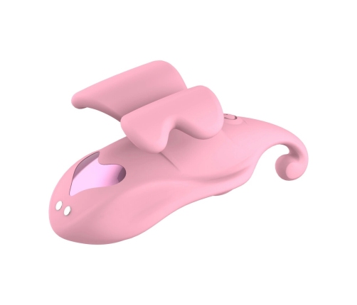 Loveline  Dual Finger Vibrator Pink - Compact Silicone Model