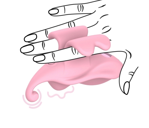 Loveline  Dual Finger Vibrator Pink - Compact Silicone Model