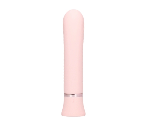 Loveline Divine G-Spot Ribbed Vibrator Rechargeable Pink 10 Functions