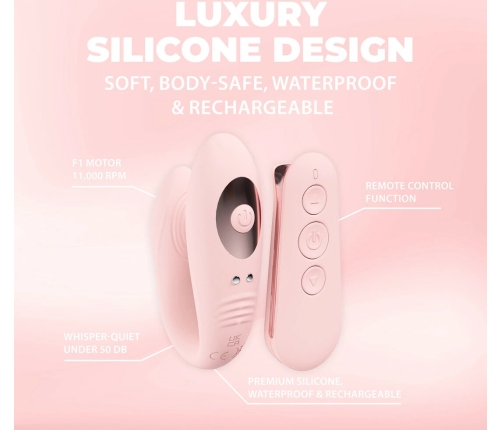 Loveline Charme Dual Motor Remote System Pink Silicone 10-Mode