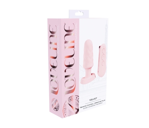 Loveline Velvet Paris Series Remote-Control Plug, Pink, 10 Modes, Waterproof