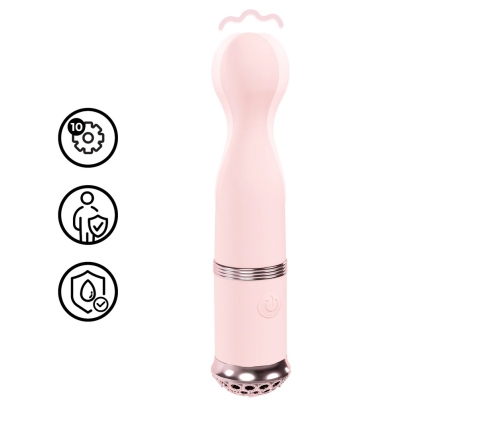 Loveline Finesse Pink Precision Sphere-Tip Massager, 10 Modes, Waterproof