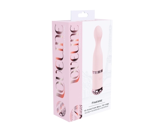 Loveline Finesse Pink Precision Sphere-Tip Massager, 10 Modes, Waterproof