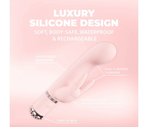 Loveline Belle Paris Intimate Device Pink Silicone, Light-Up Base