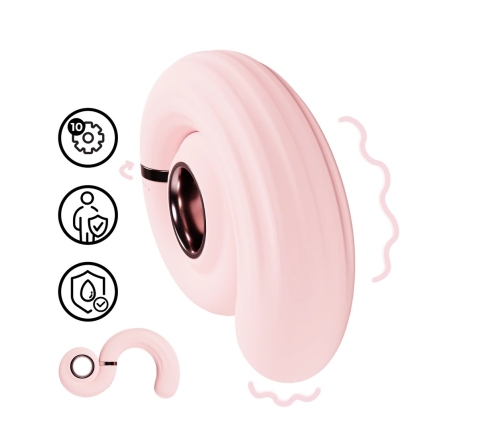 Loveline Tourner Pink Vibrating Swirl 10-Mode Waterproof Silicone Device Loveline Tourner Pink Vibrating Swirl 10-Mode Waterproof Silicone Device