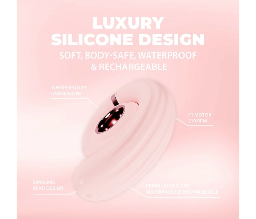 Loveline International Perles Rotating Swirl Device Pink Silicone 10 Modes