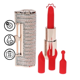 Loveline Angel Pink Lipstick-Style Personal Vibrator Set 4-in-1