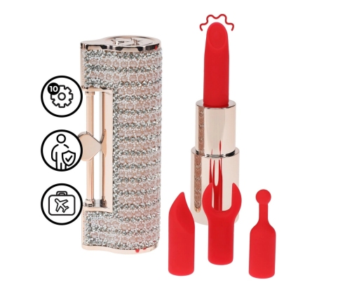 Loveline Angel Pink Lipstick-Style Personal Vibrator Set 4-in-1