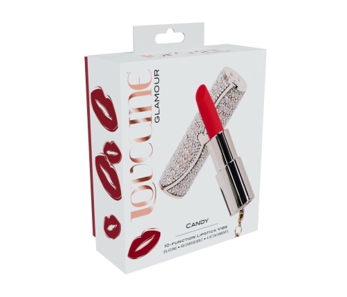 Candy Lipstick Vibe Pink - Compact Model with 4 Attachments, Chain & Case