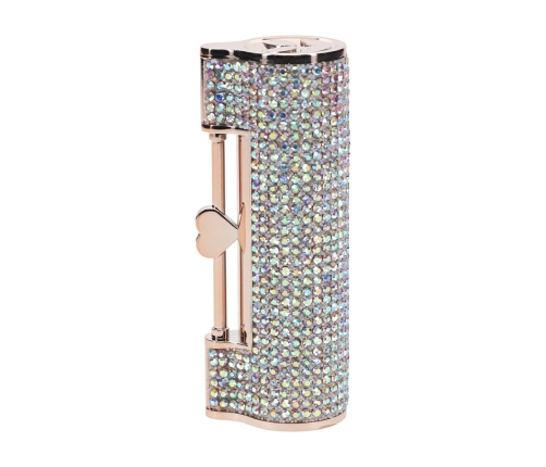 DIAMOND Lipstick Intimate Massager 4 Attachments Iridescent Case