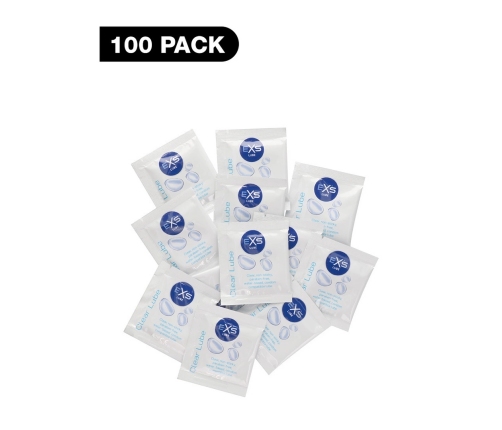 EXS Clear Lube Sachets - 100 Pieces