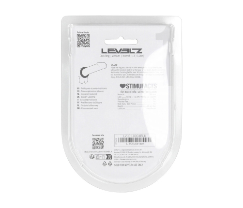 LEVELZ Liquid Silicone Performance Ring M Black - Flexible Comfort Fit